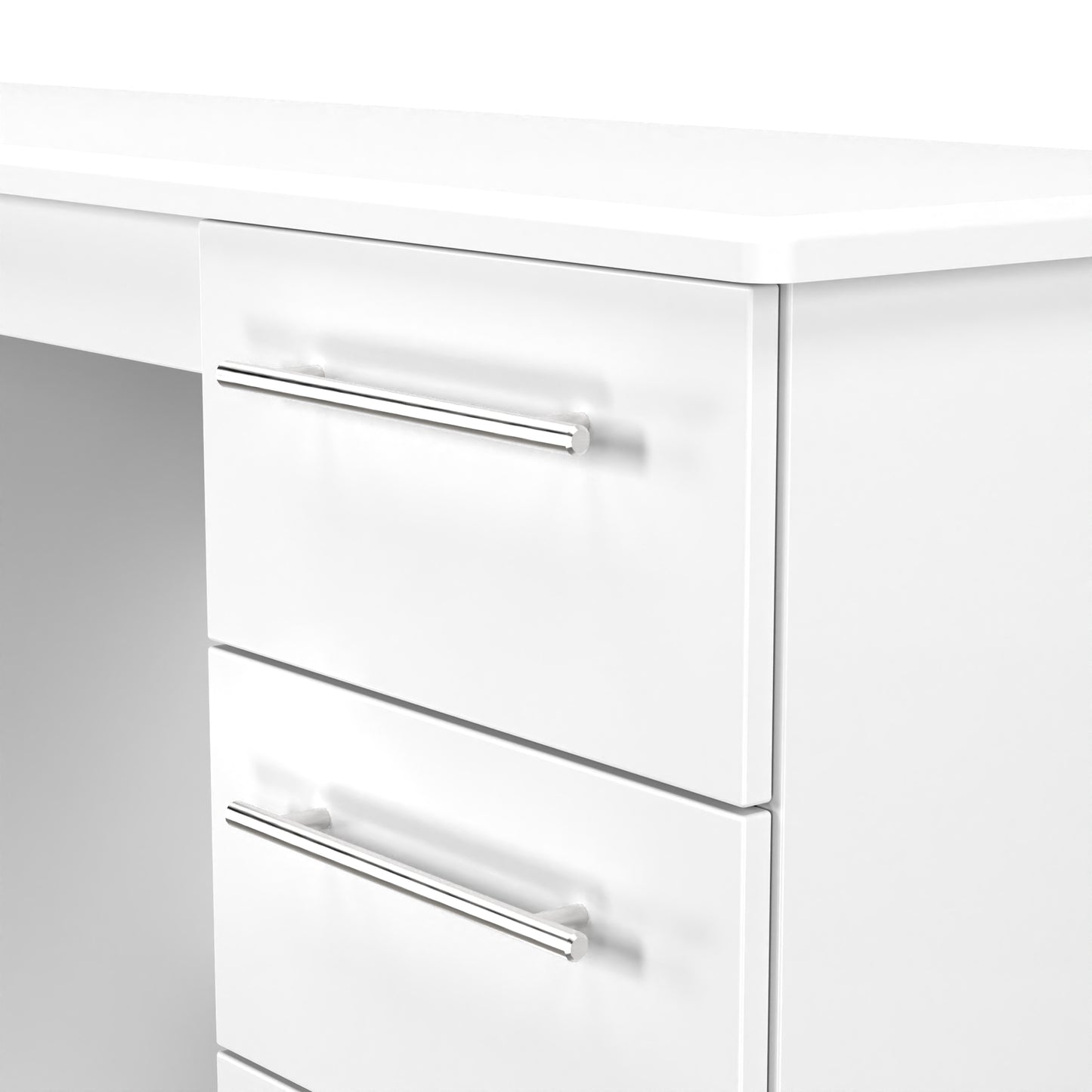 Sherwood Desk White 6 Drawers 128cm