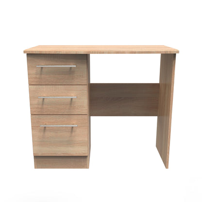 Sherwood Desk Light Oak 3 Drawers 93cm