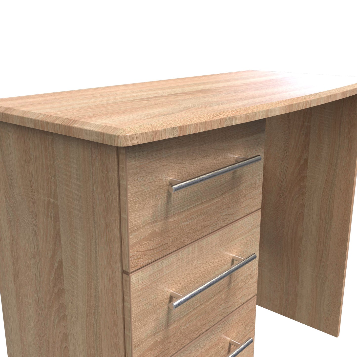 Sherwood Desk Light Oak 3 Drawers 93cm