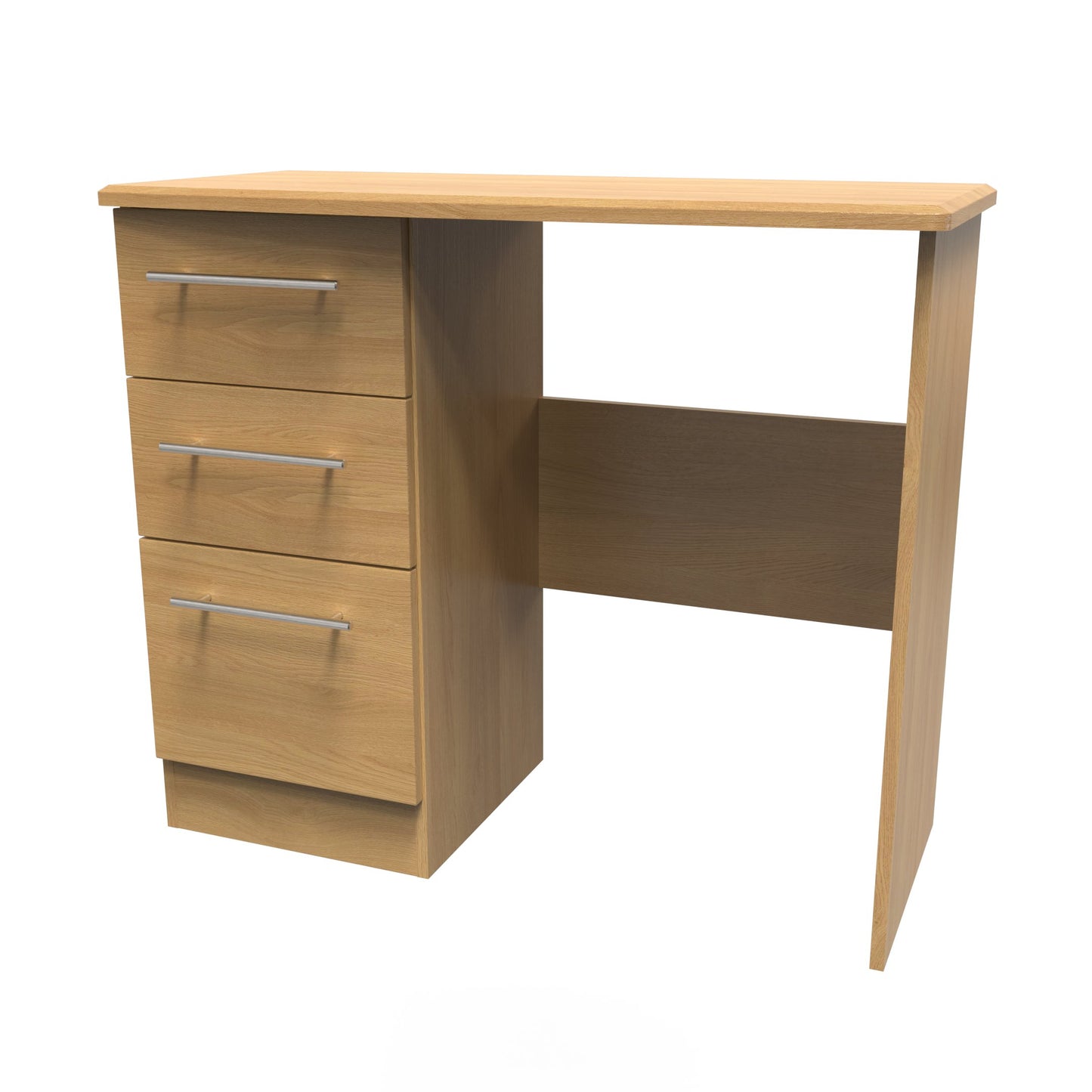 Sherwood Desk Natural 3 Drawers 93cm
