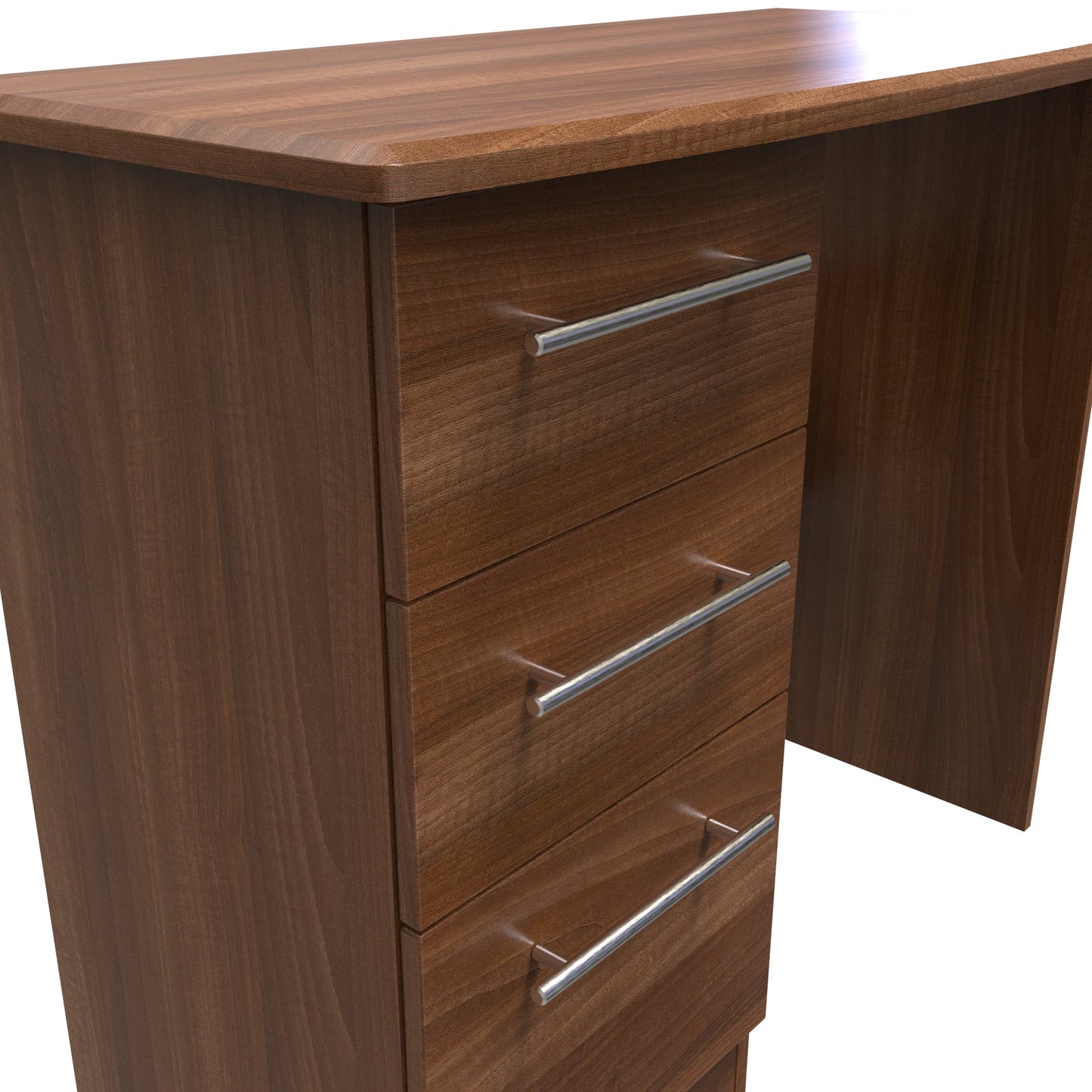 Sherwood Desk Walnut 3 Drawers 93cm