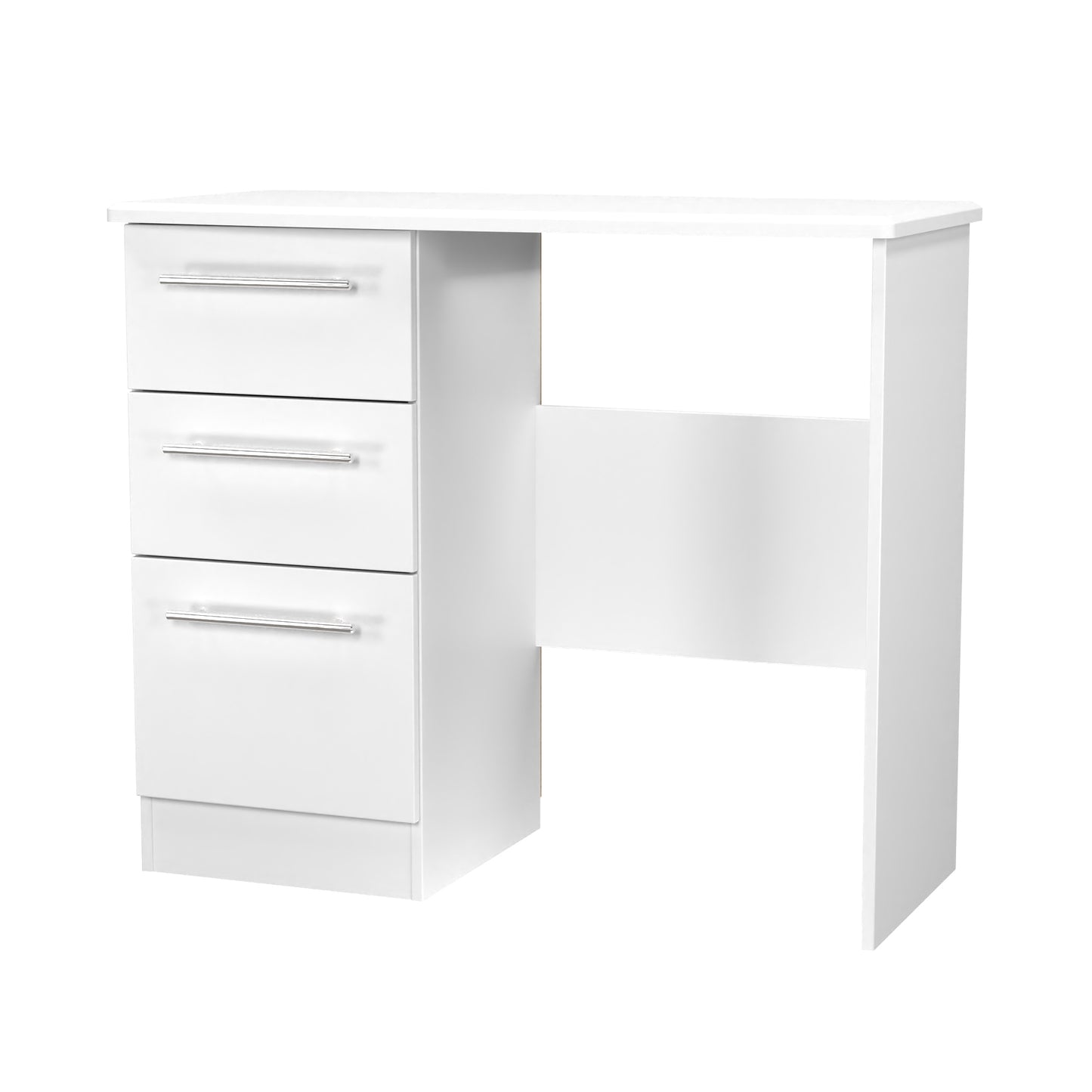 Sherwood Desk White 3 Drawers 93cm