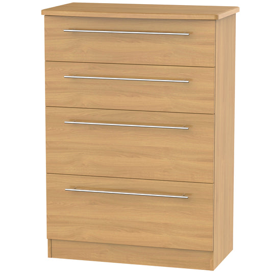 Sherwood Tall Chest of Drawers Natural 4 Drawers 77cm