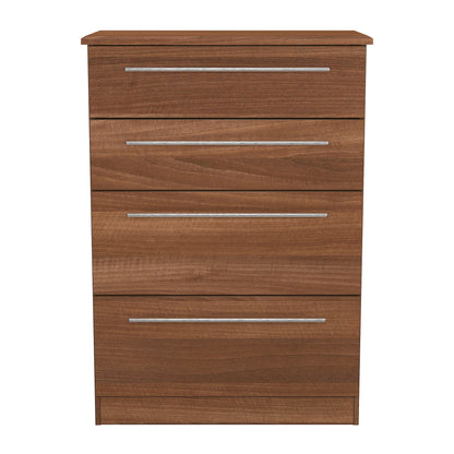 Sherwood Tall Chest of Drawers Walnut 4 Drawers 77cm
