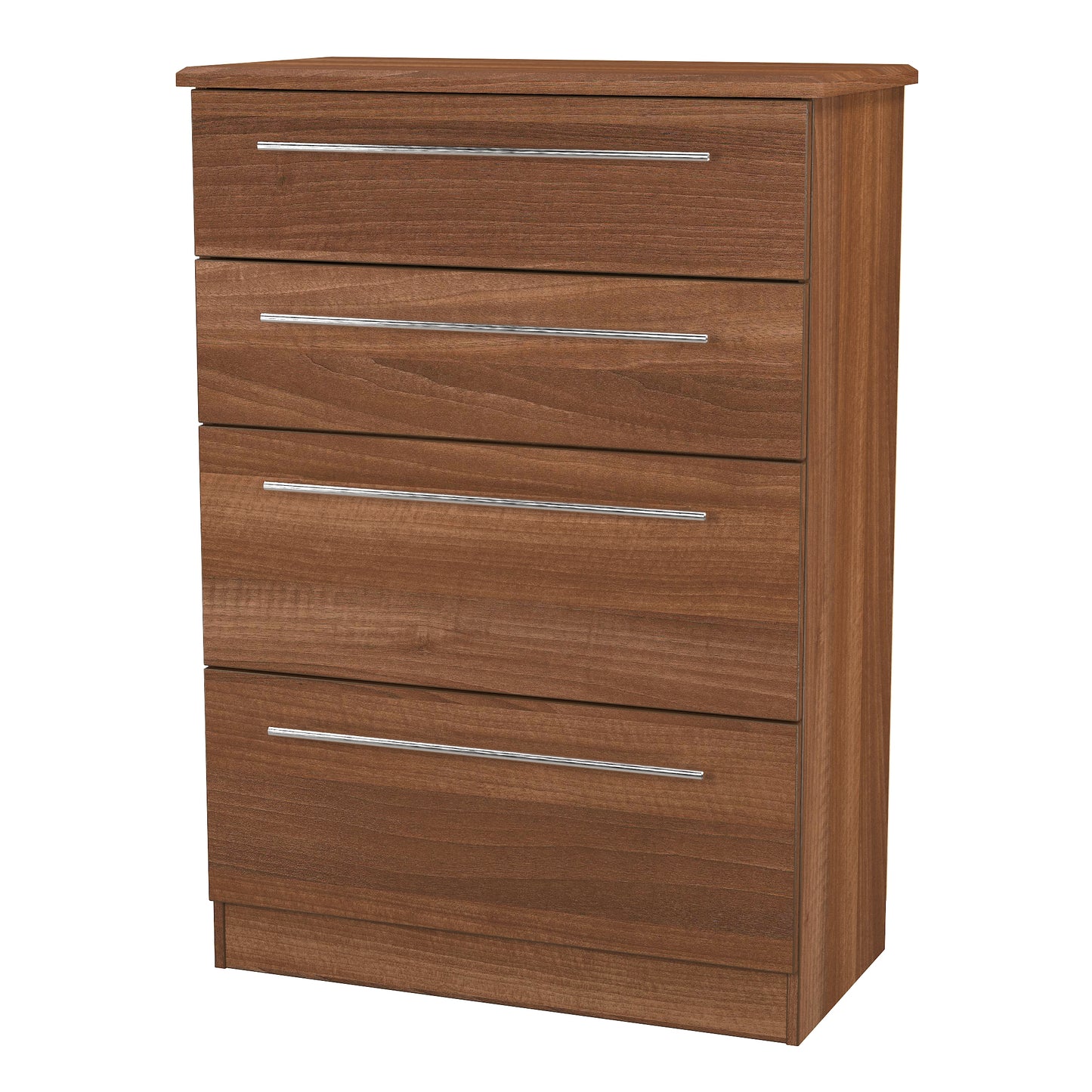 Sherwood Tall Chest of Drawers Walnut 4 Drawers 77cm