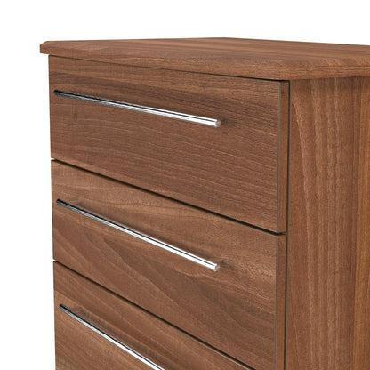 Sherwood Tall Chest of Drawers Walnut 4 Drawers 77cm