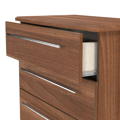 Sherwood Tall Chest of Drawers Walnut 4 Drawers 77cm