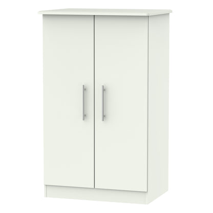 Sherwood Tall Wardrobe White 2 Doors 1 Shelf 77cm