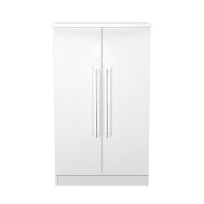 Sherwood Tall Wardrobe White 2 Doors 1 Shelf 77cm