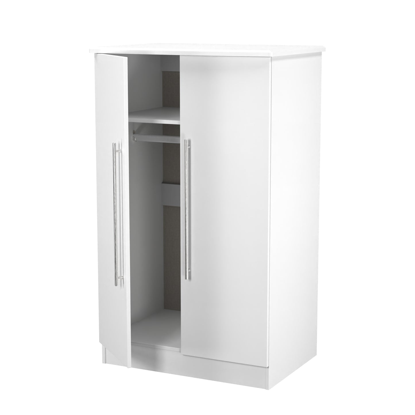 Sherwood Tall Wardrobe White 2 Doors 1 Shelf 77cm