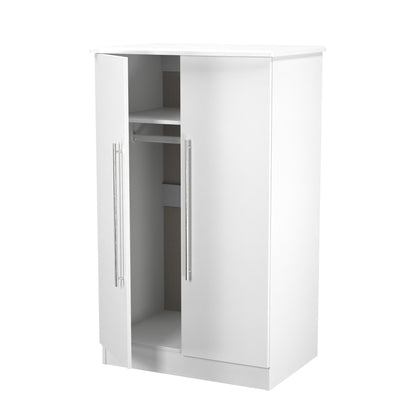 Sherwood Tall Wardrobe White 2 Doors 1 Shelf 77cm
