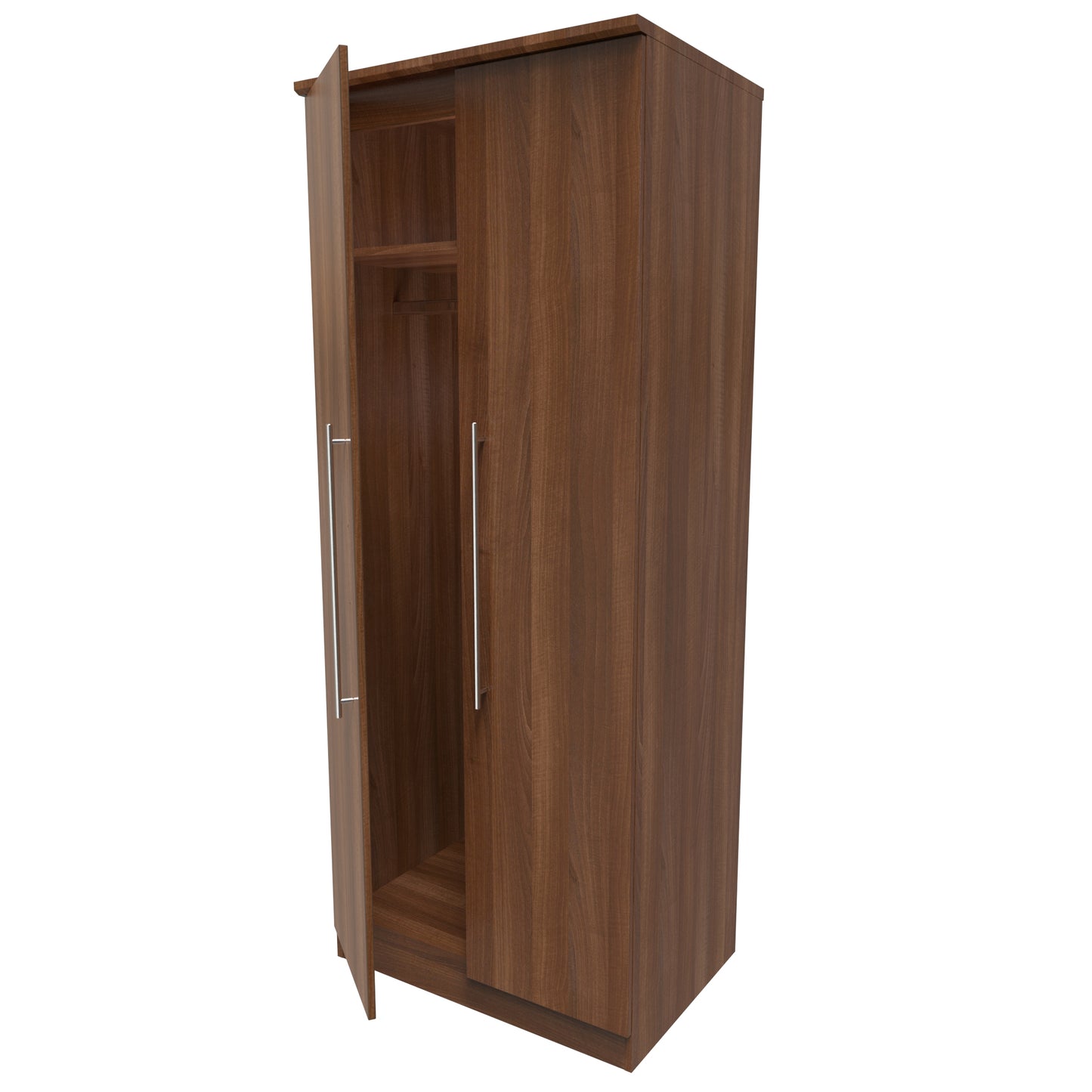 Sherwood Tall Wardrobe Walnut 2 Doors 74cm