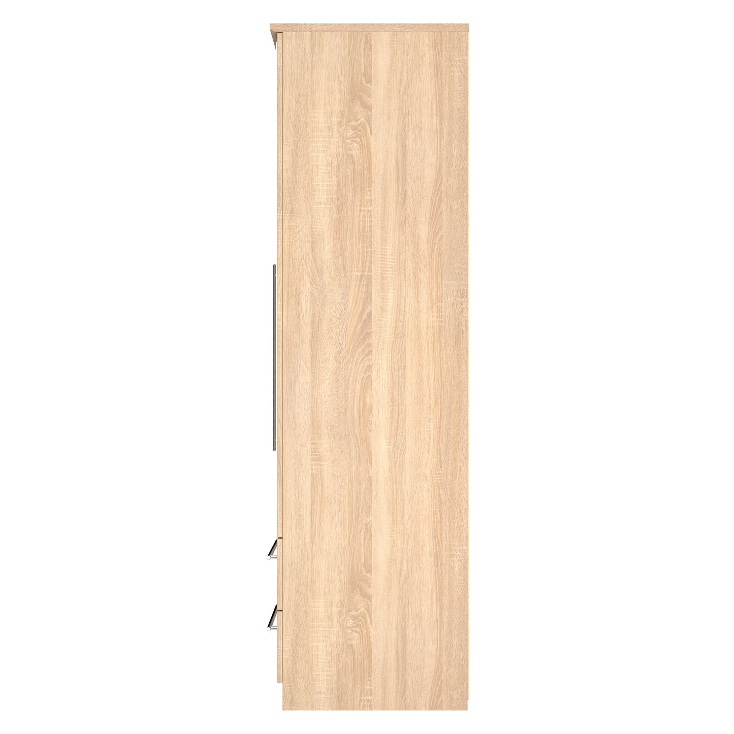 Sherwood Tall Mirror Wardrobe Light Oak 2 Doors 2 Drawers 74cm