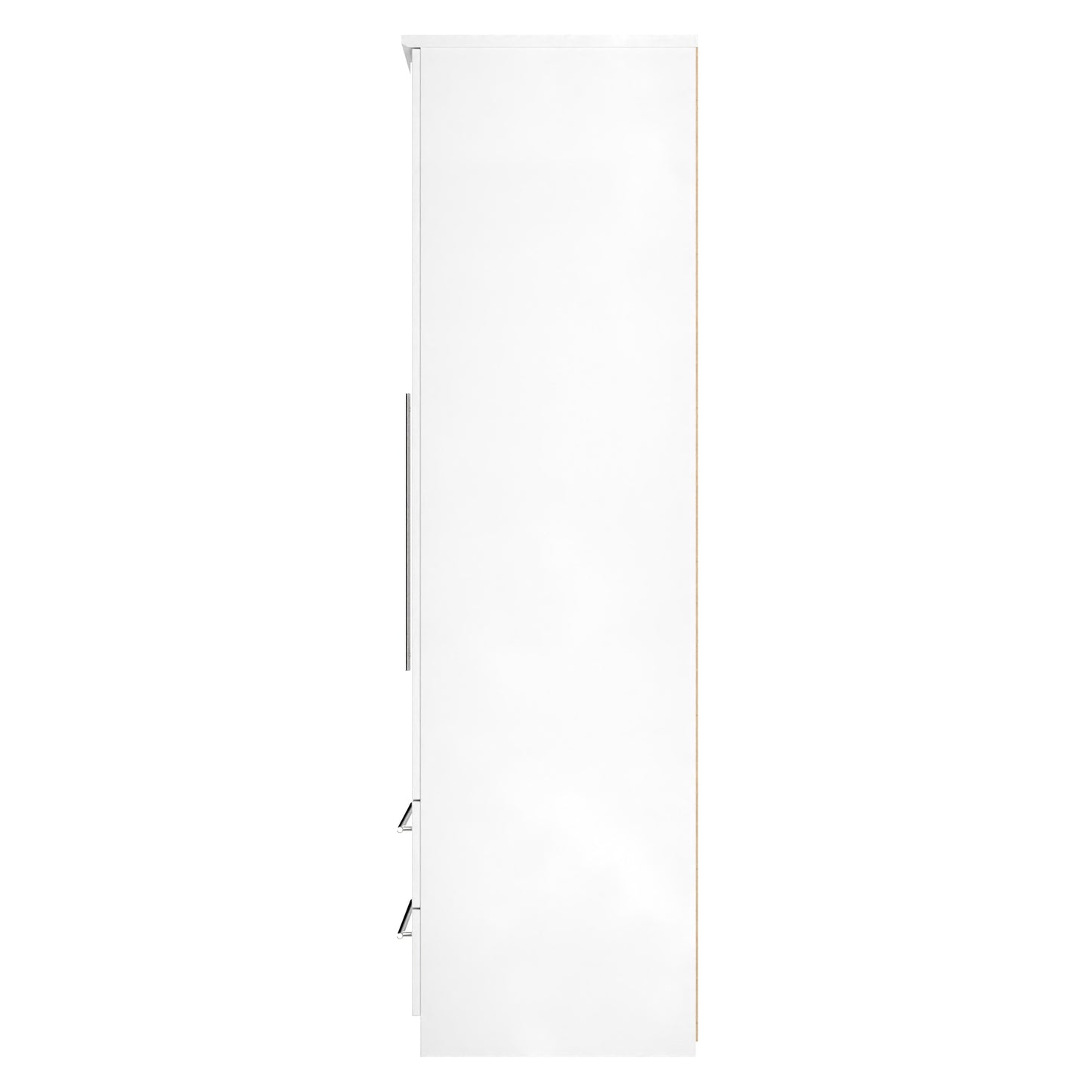 Sherwood Tall Mirror Wardrobe White 2 Doors 2 Drawers 74cm