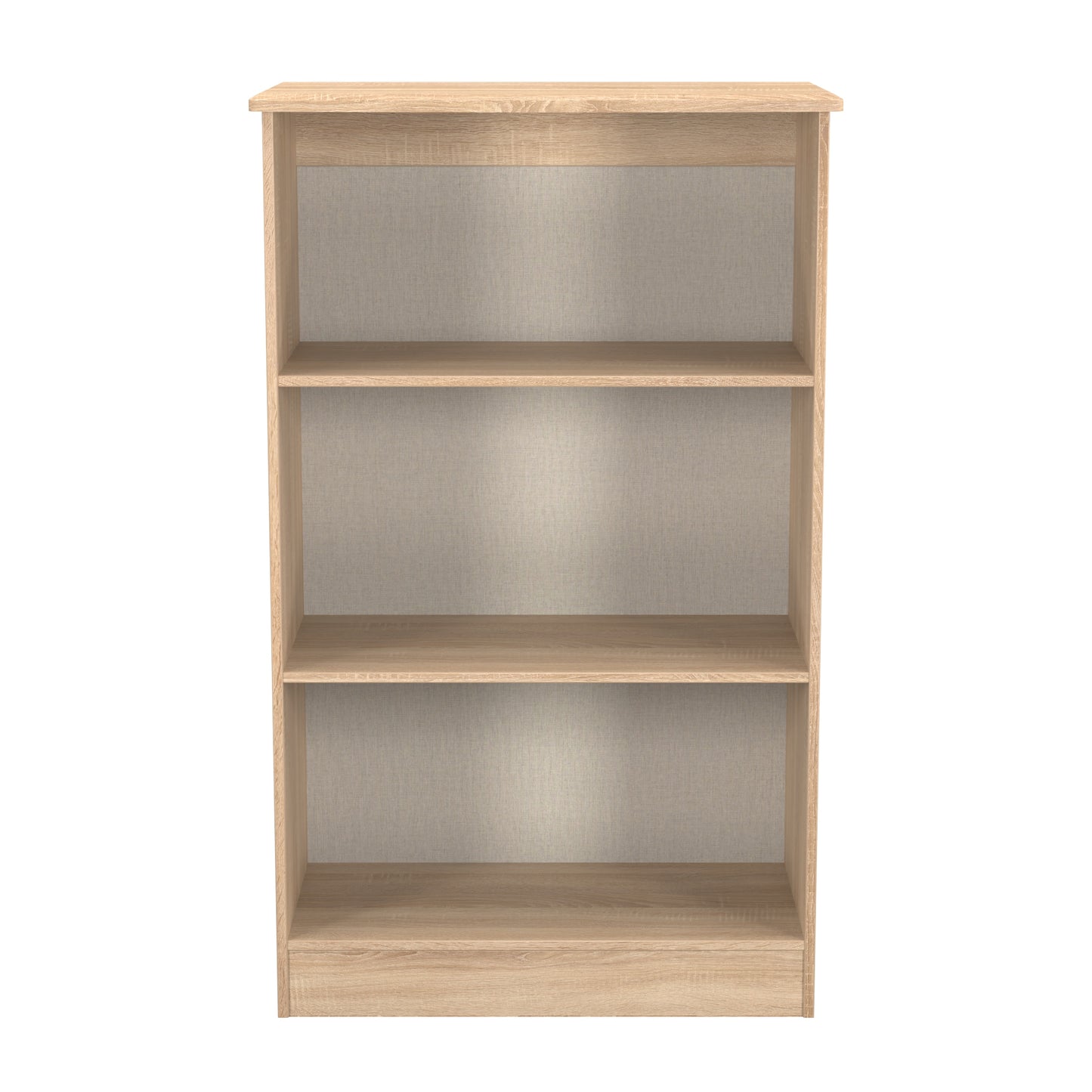 Sherwood Tall Bookcase Light Oak 3 Shelves 77cm