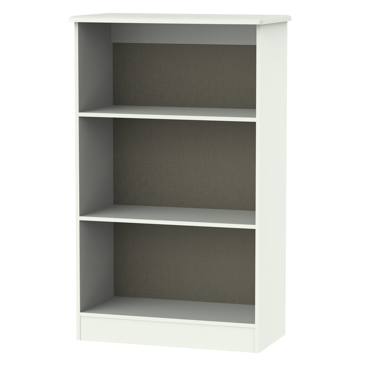 Sherwood Tall Bookcase White 3 Shelves 77cm