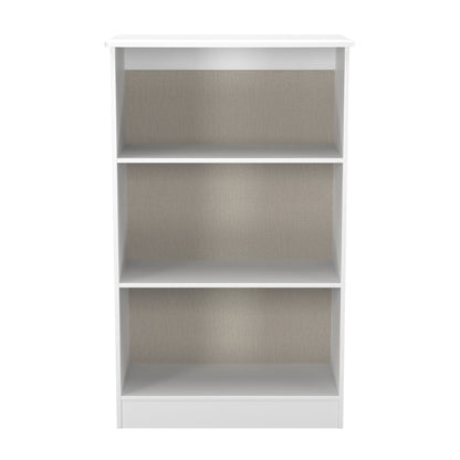 Sherwood Tall Bookcase White 3 Shelves 77cm