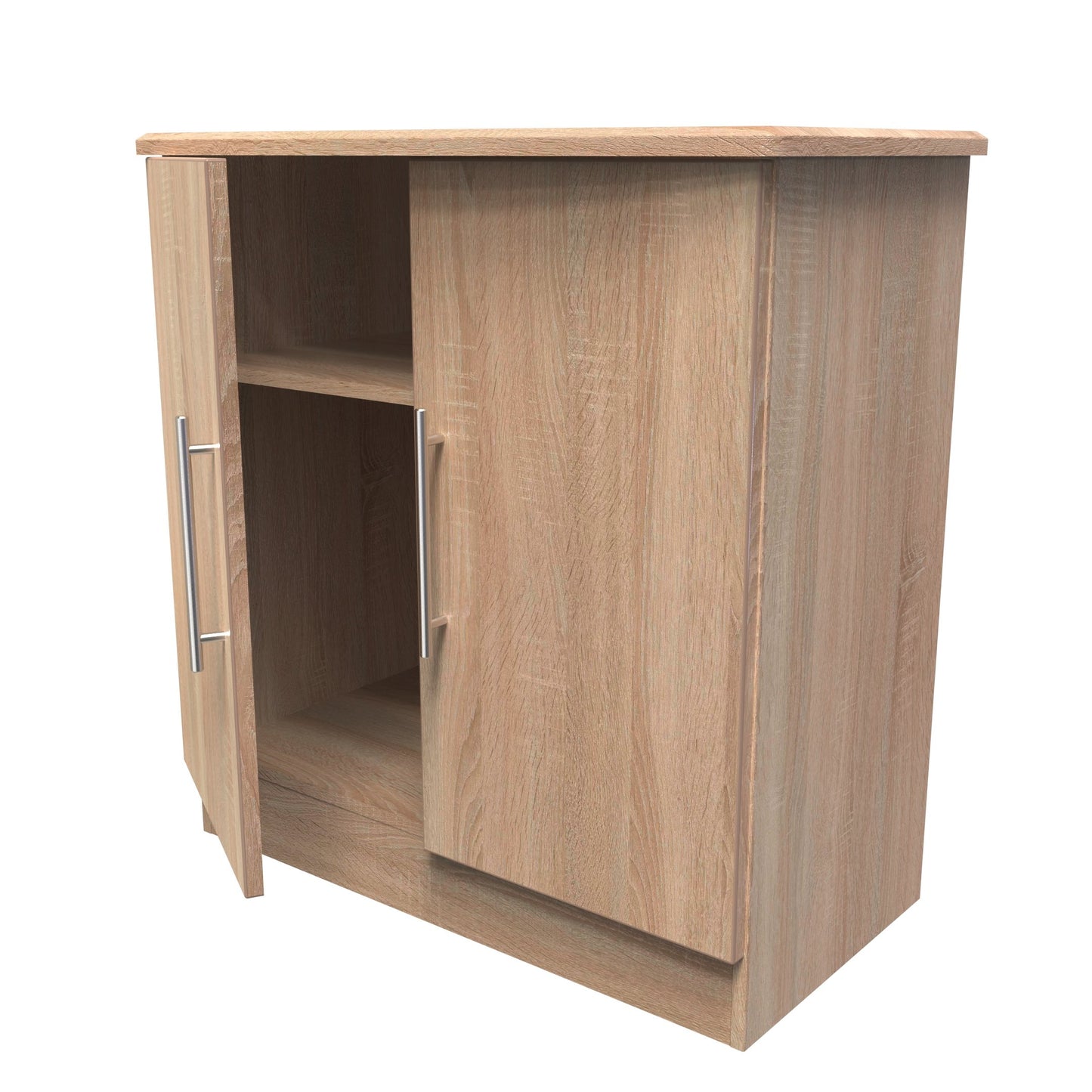 Sherwood Cabinet Light Oak 2 Doors 1 Shelf 77cm
