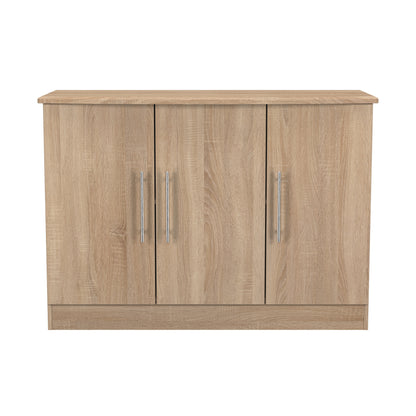 Sherwood Large Sideboard Light Oak 3 Doors 1 Shelf 112cm