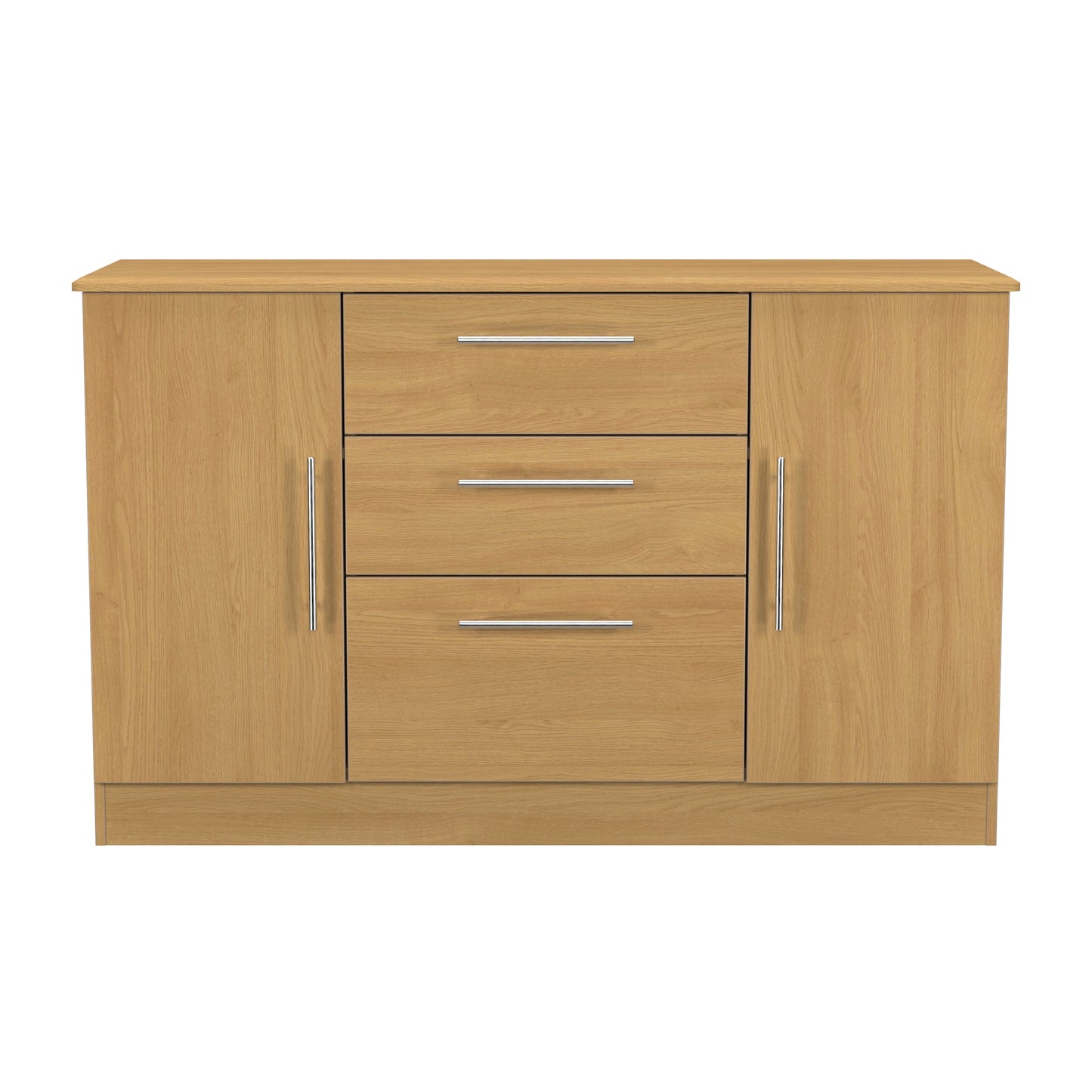 Sherwood Large Sideboard Natural 2 Doors 3 Drawers 128cm