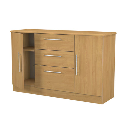 Sherwood Large Sideboard Natural 2 Doors 3 Drawers 128cm