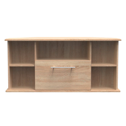 Sherwood Corner Corner TV Unit Light Oak 5 Shelves 1 Drawer 112cm