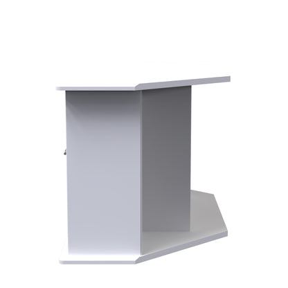 Sherwood Corner TV Unit White 5 Shelves 1 Drawer 112cm