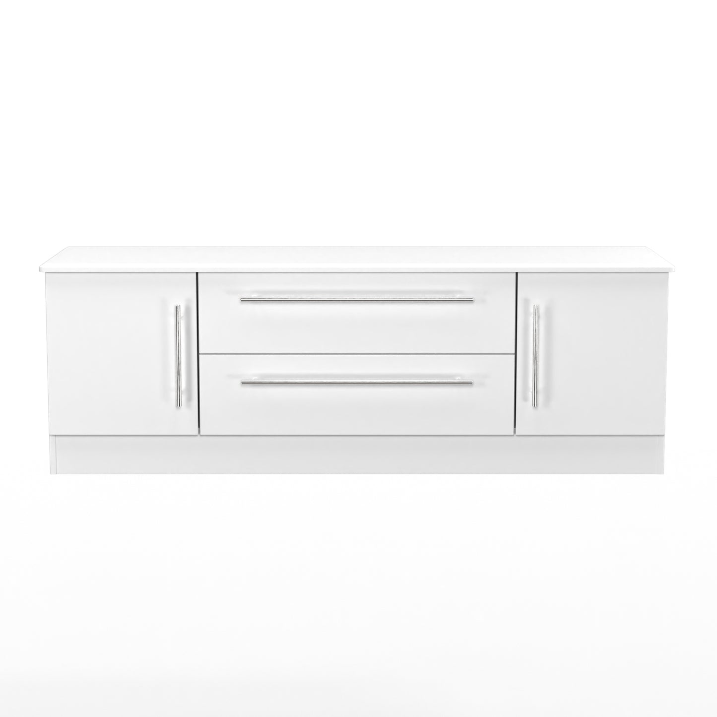 Sherwood TV Unit White 2 Drawers 2 Doors 146cm