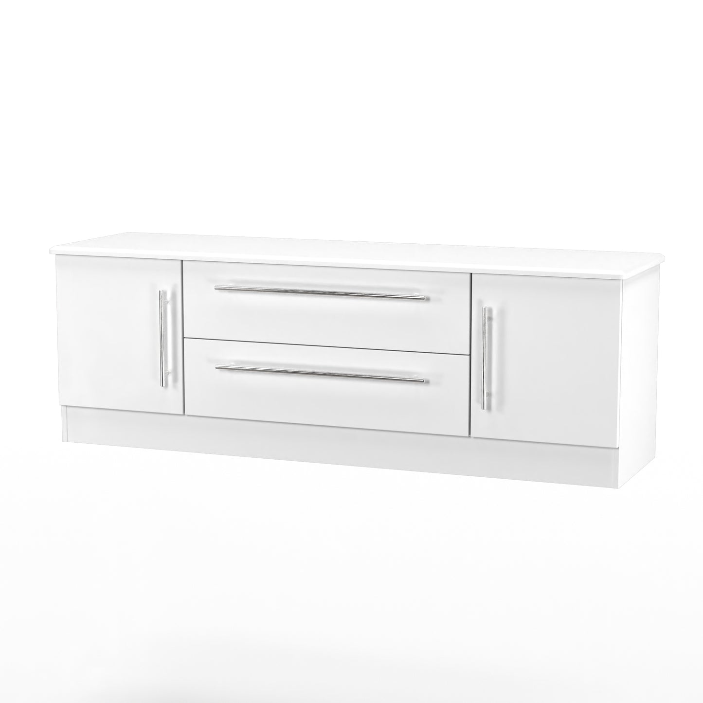 Sherwood TV Unit White 2 Drawers 2 Doors 146cm
