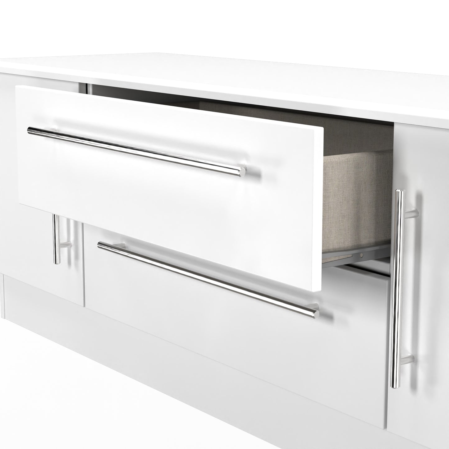 Sherwood TV Unit White 2 Drawers 2 Doors 146cm