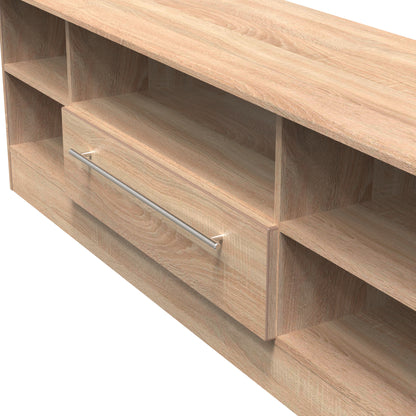 Sherwood TV Unit Light Oak 5 Shelves 1 Drawer 146cm