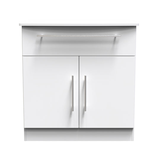 Sherwood Sideboard White 2 Doors 1 Drawer 77cm