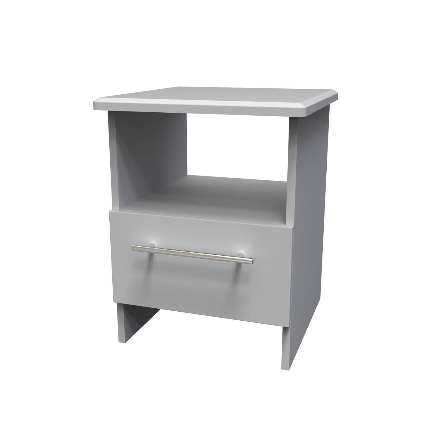 Sherwood Side Table Grey 1 Shelf 1 Drawer 44cm