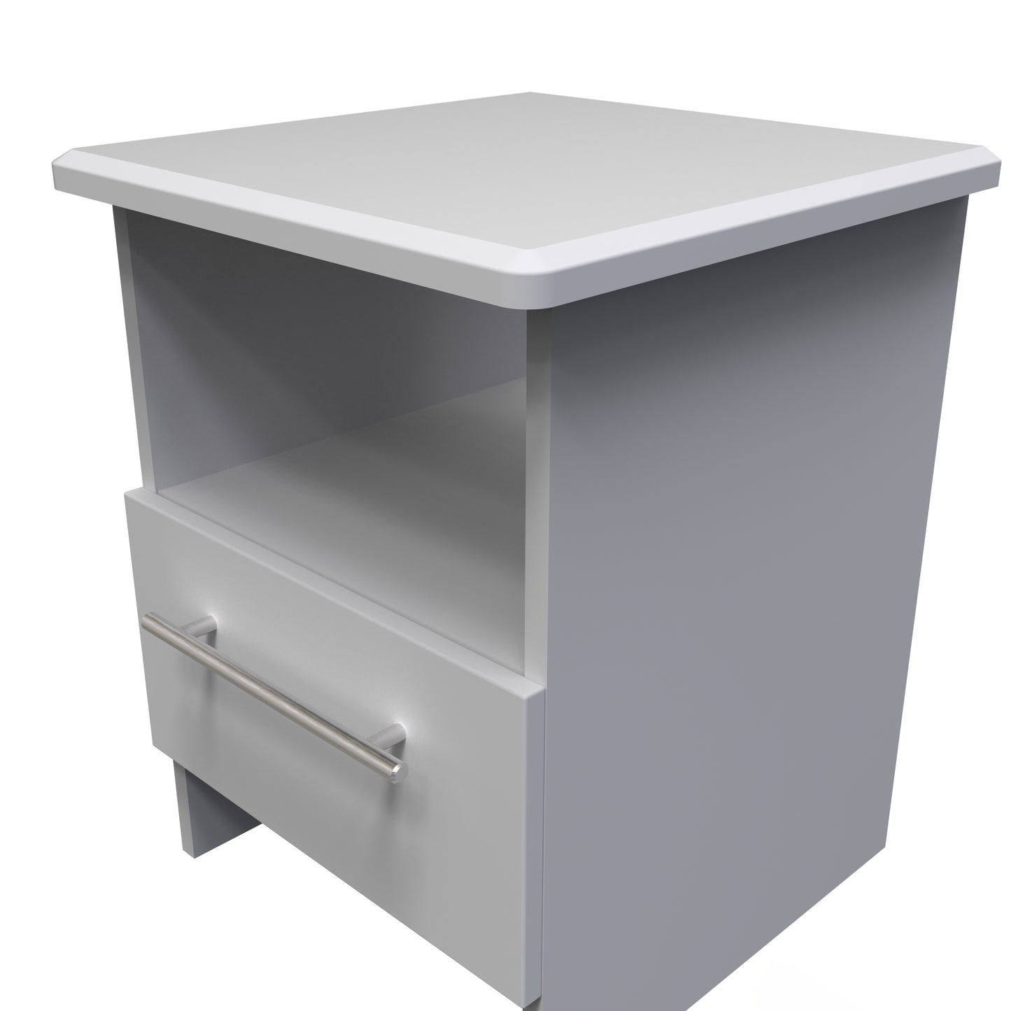Sherwood Side Table Grey 1 Shelf 1 Drawer 44cm