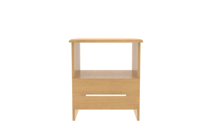 Sherwood Side Table Natural 1 Shelf 1 Drawer 44cm