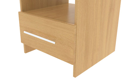Sherwood Side Table Natural 1 Shelf 1 Drawer 44cm