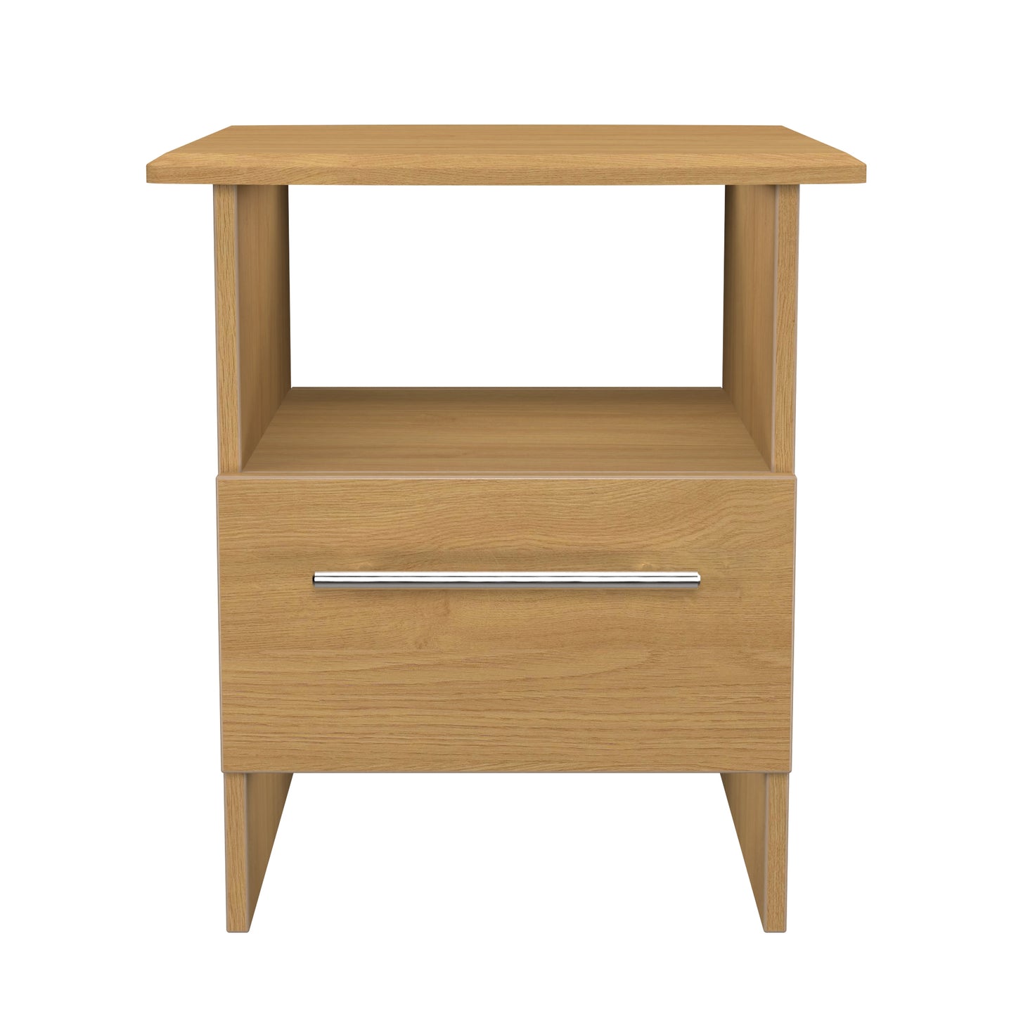 Sherwood Side Table Natural 1 Shelf 1 Drawer 44cm