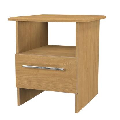 Sherwood Side Table Natural 1 Shelf 1 Drawer 44cm