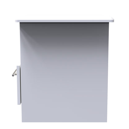 Sherwood Side Table White 1 Shelf 1 Drawer 44cm
