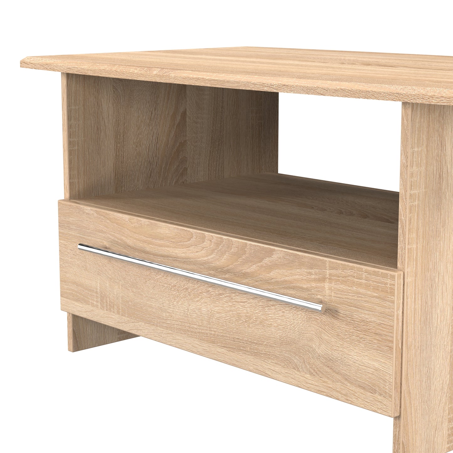 Sherwood Coffee Table Light Oak 1 Shelf 1 Drawer 93cm