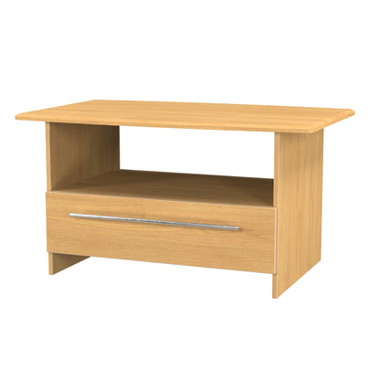 Sherwood Coffee Table Natural 1 Shelf 1 Drawer 93cm