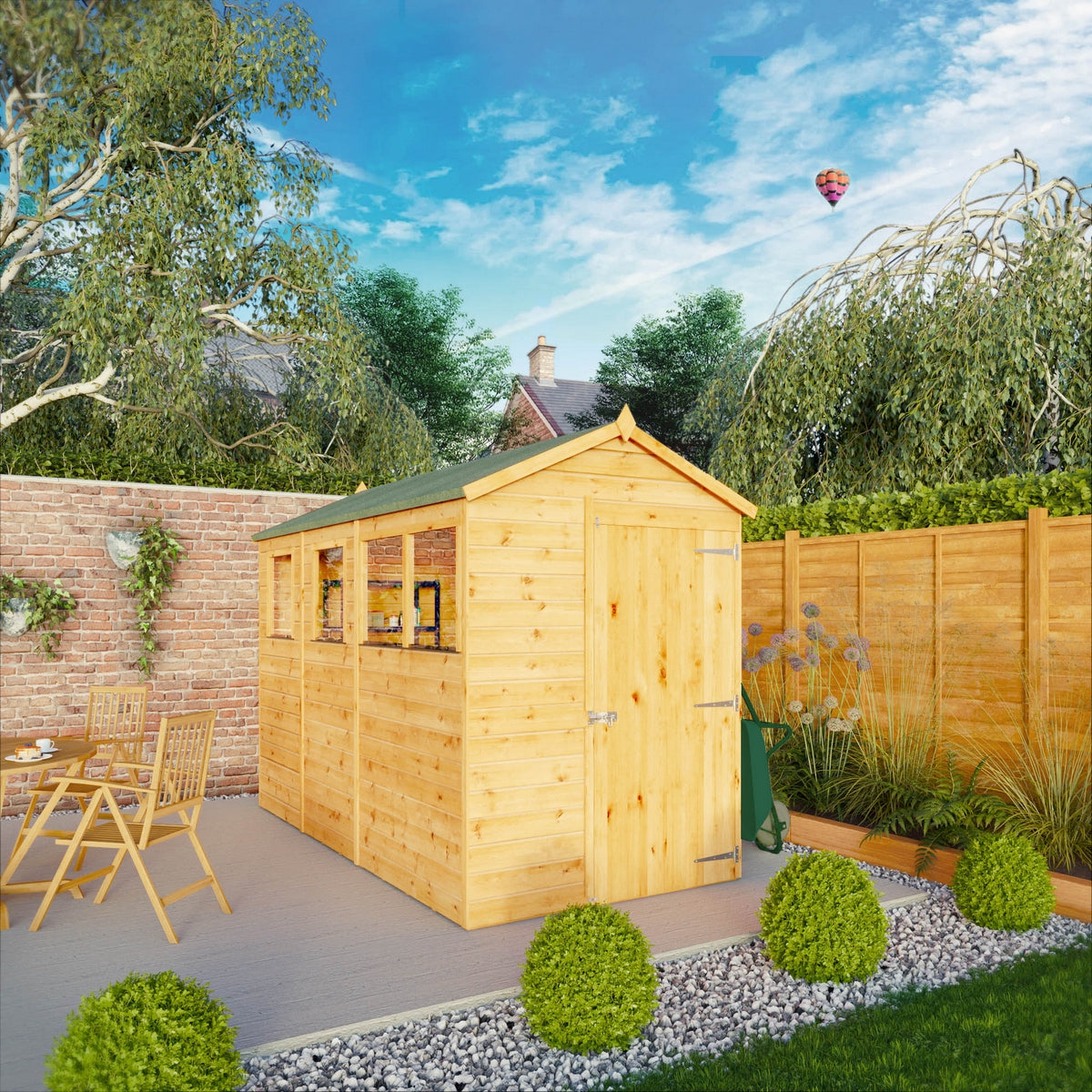 Mercia Modular 10' 3" x 5' 2" Apex Shed - Premium Dip Treated Shiplap