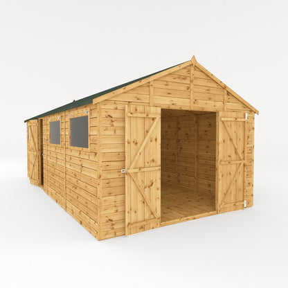 Mercia Premier 9' 8" x 19' 6" Apex Workshop - Premium Pressure Treated Shiplap