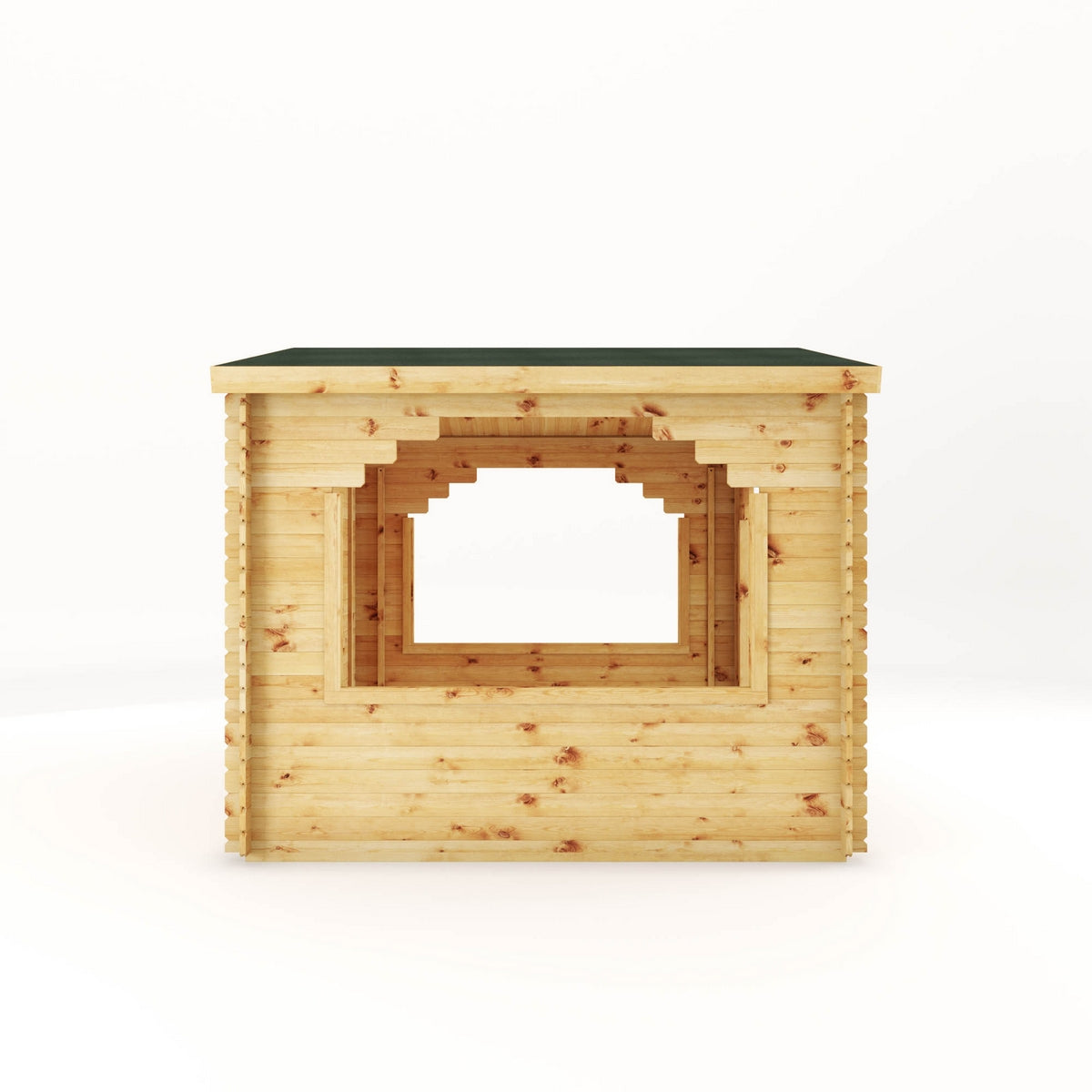 Mercia Contemporary 9' 11" x 10' 3" Apex Log Cabin Gazebo - Premium 28mm Cladding Loglap