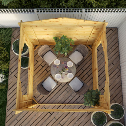 Mercia Contemporary 9' 11" x 10' 3" Apex Log Cabin Gazebo - Premium 28mm Cladding Loglap