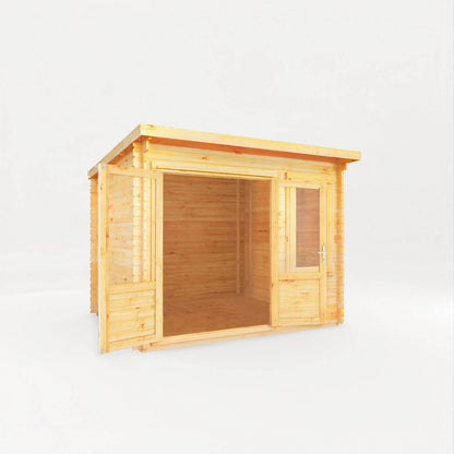 Mercia Elite 10' 11" x 9' 11" Pent Log Cabin - Premium 28mm Cladding Loglap