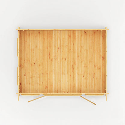 Mercia Studio 10' 11" x 13' 2" Pent Log Cabin - Premium 28mm Cladding Loglap