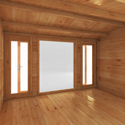 Mercia Studio 10' 3" x 13' 2" Apex Log Cabin - Premium 28mm Cladding Loglap