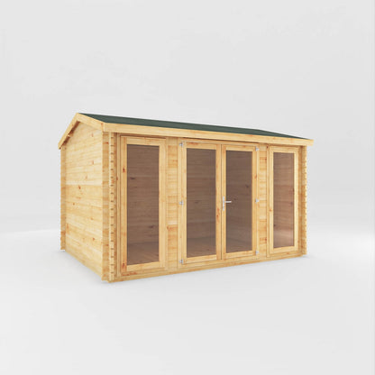 Mercia Studio 10' 3" x 13' 2" Apex Log Cabin - Premium 28mm Cladding Loglap