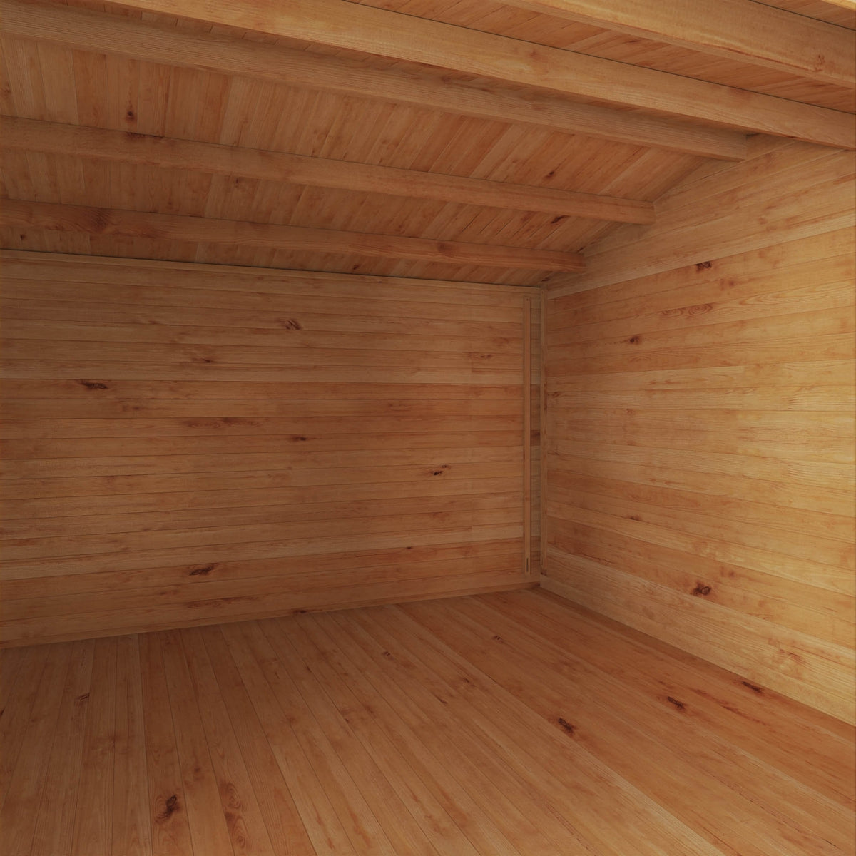 Mercia Studio 13' 7" x 16' 6" Apex Log Cabin - Premium 28mm Cladding Loglap